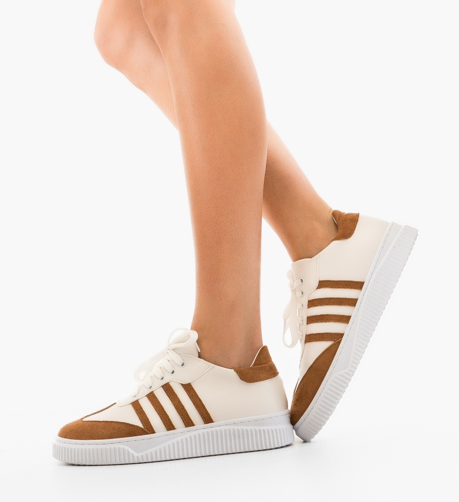 Sneakers Dama Crimson Albi | Confort și Stil