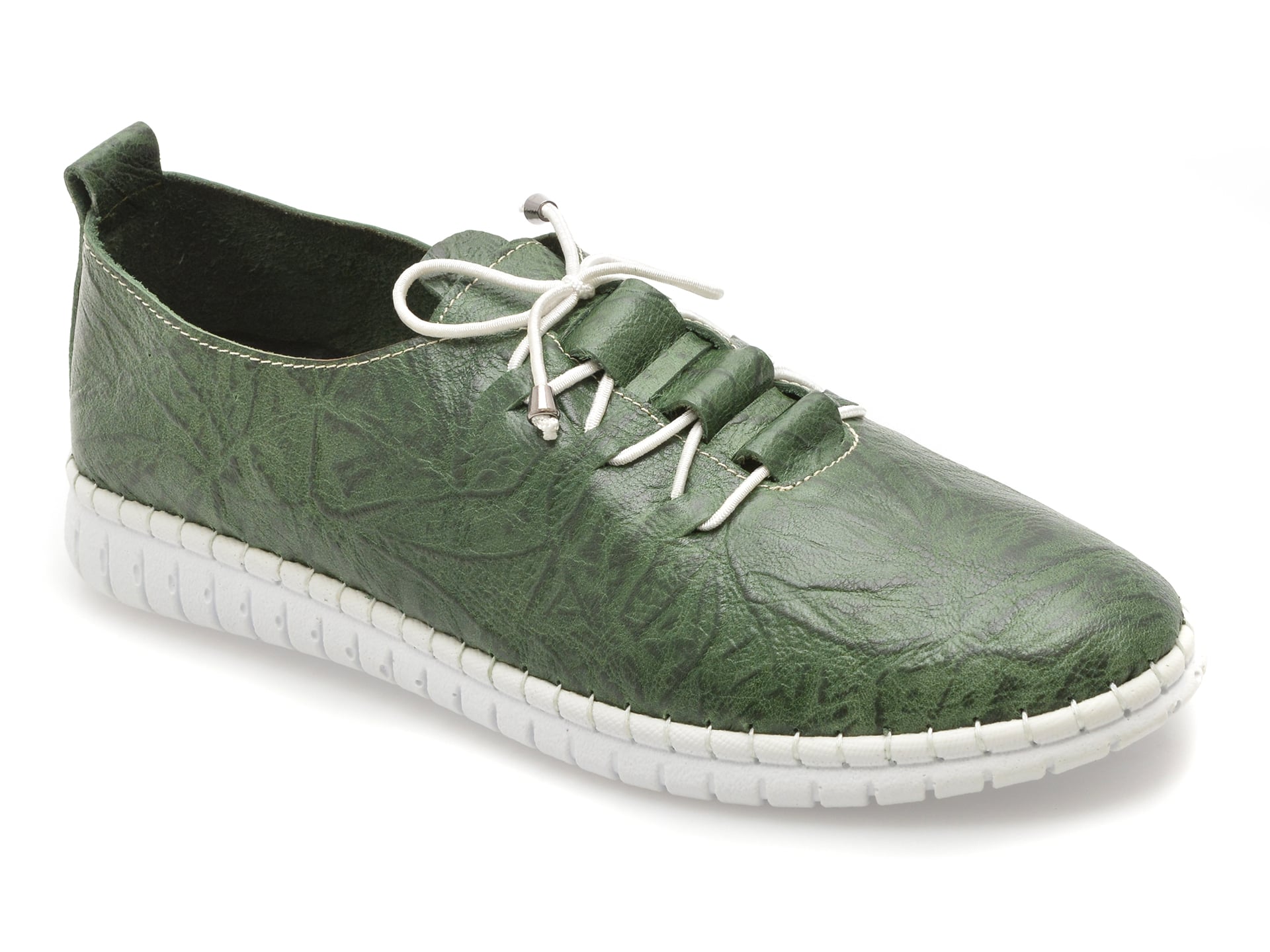 Pantofi EVIDA verzi din piele naturală EV2901