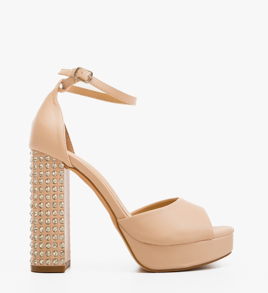 Sandale cu toc Avan Bej | Eleganță și Confort - imagine 5