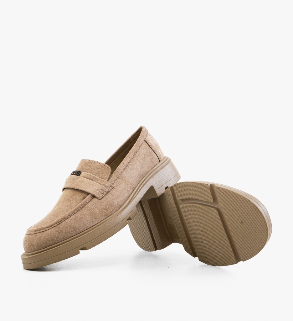 Pantofi Casual Dama Calform Bej Confortabili - imagine 5