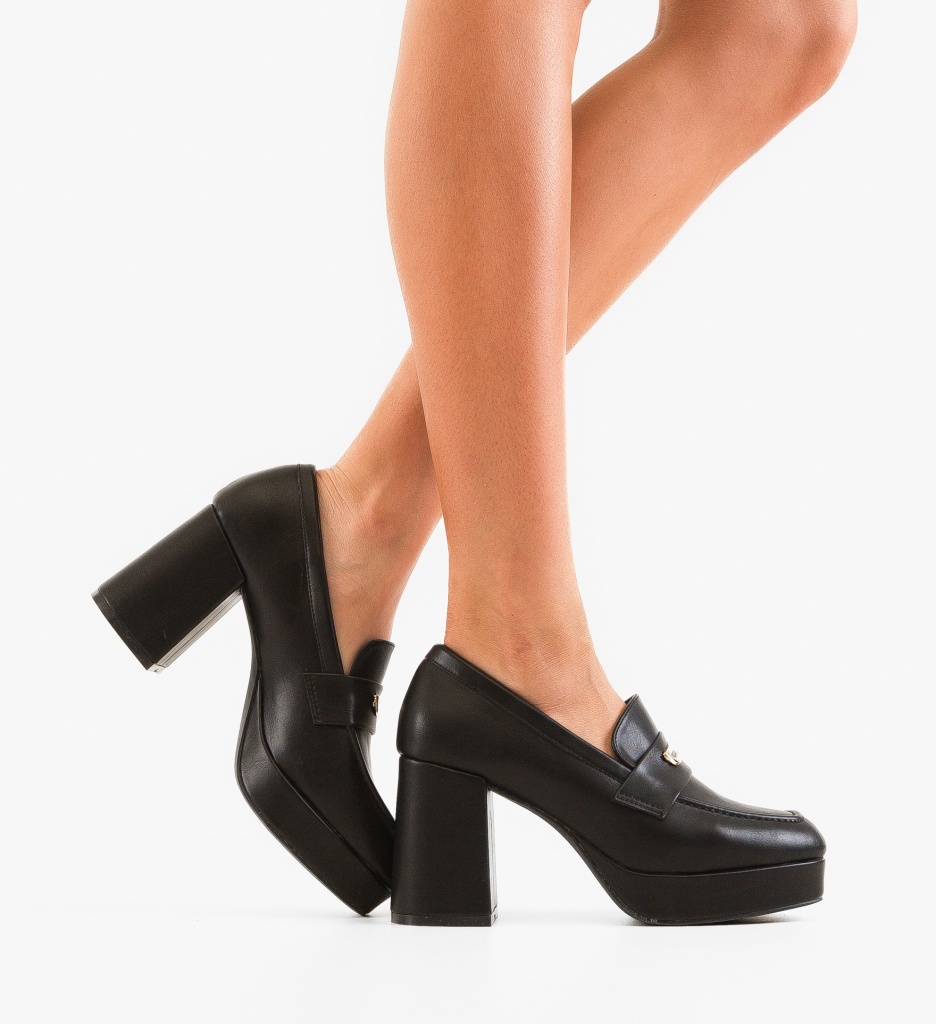 Pantofi Dama Zahraa Negri | Toc Elegant - imagine 3