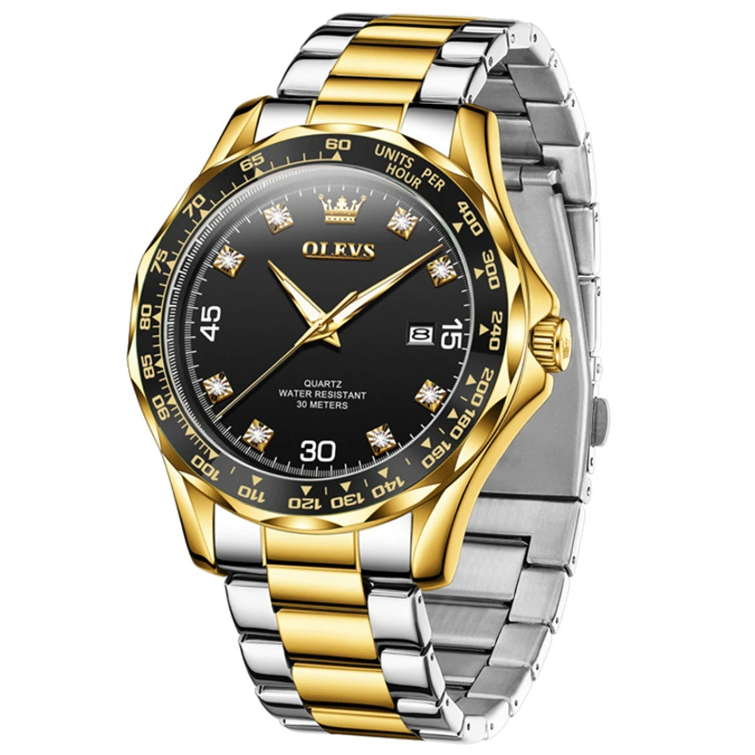 Ceas Barbatesc Olevs CS1619 Argintiu-Auriu
