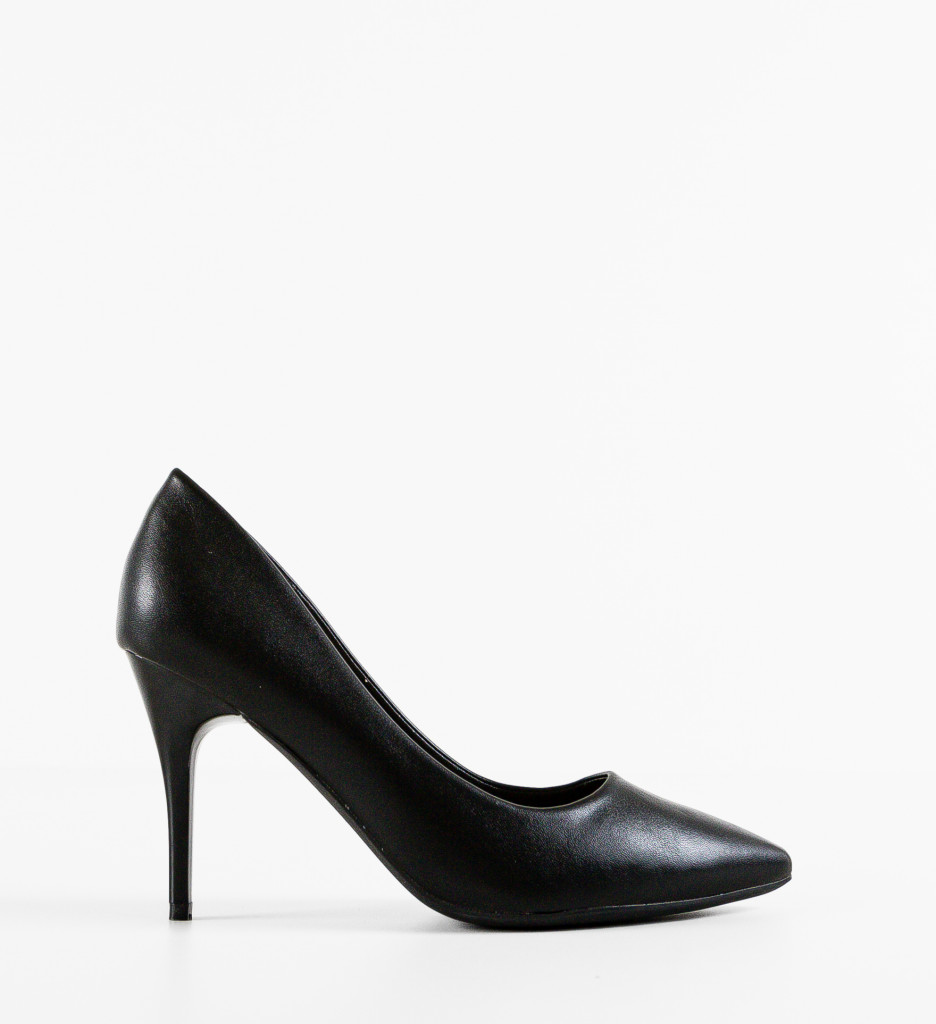 Danube Pantofi Toc Eleganți Negri - imagine 6