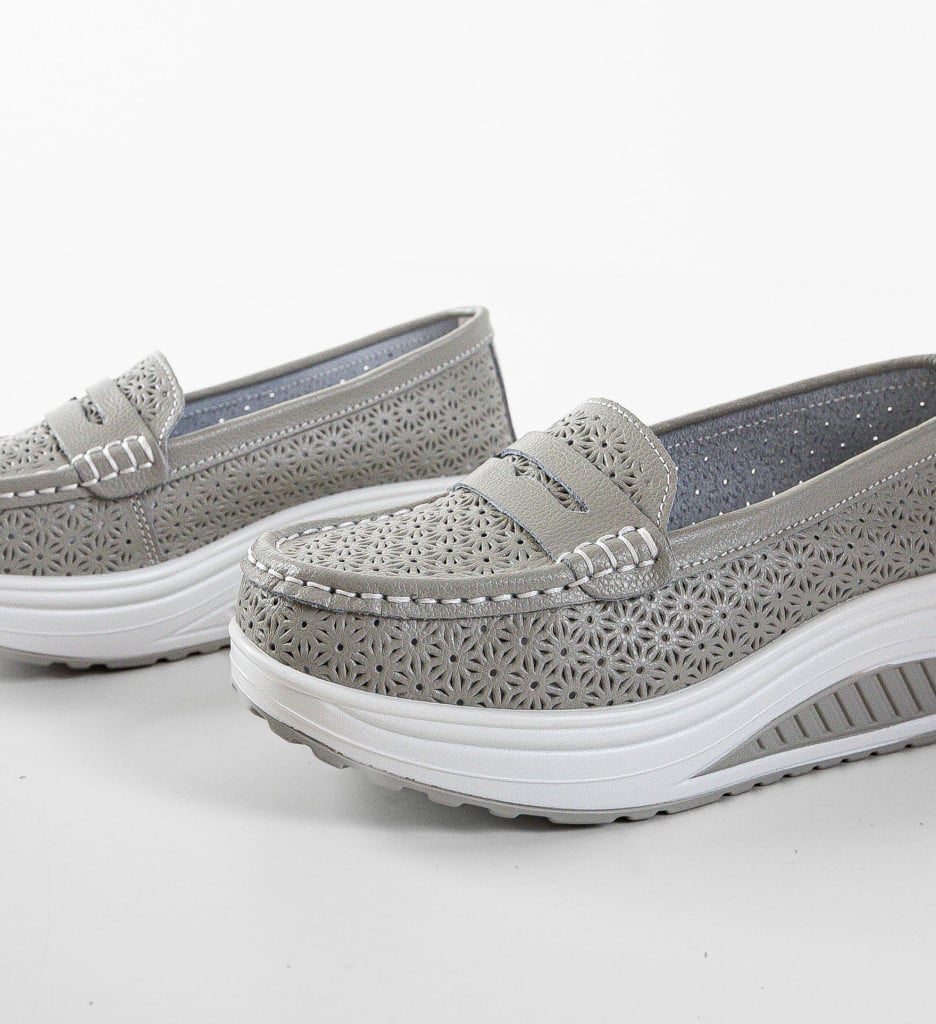 Pantofi Fyrya Gri Casual | Confort și Stil - imagine 12