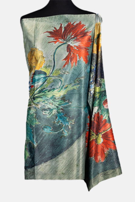 Eșarfă Cashmere 2Fețe Shopika | Imprim Floral