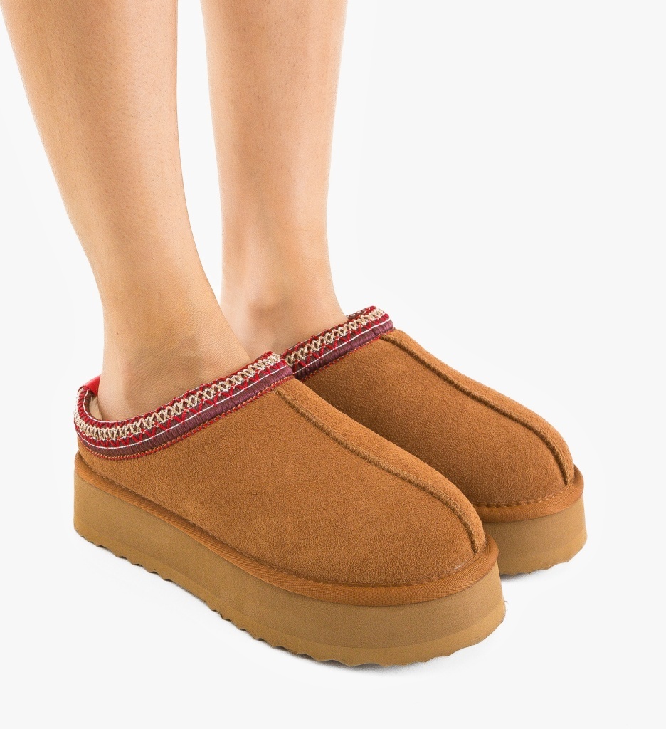 Papuci Grizly Camel Depurtat | Confort și Căldură - imagine 2