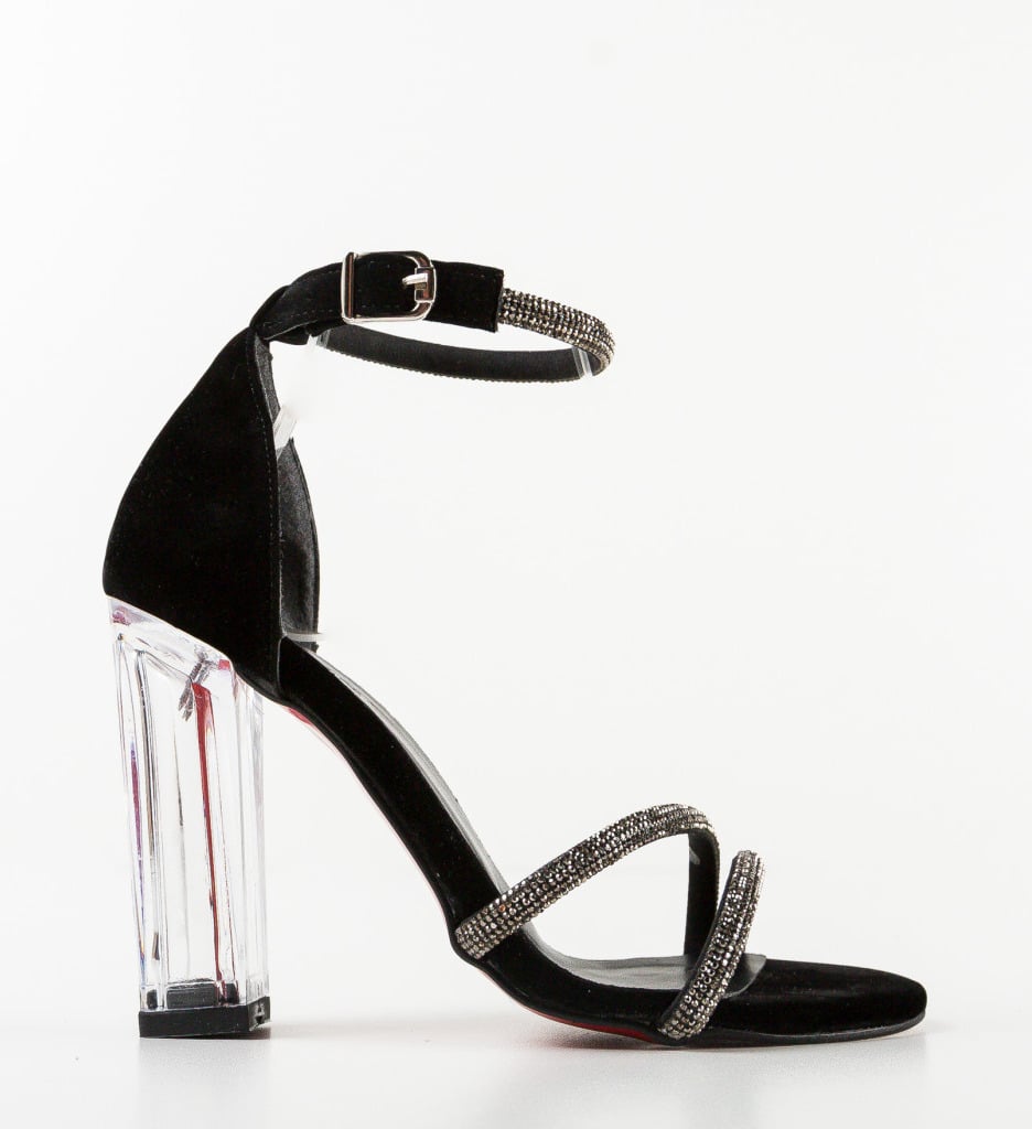 Sandale Kimir Negre cu Toc - Eleganță și Stil - imagine 4