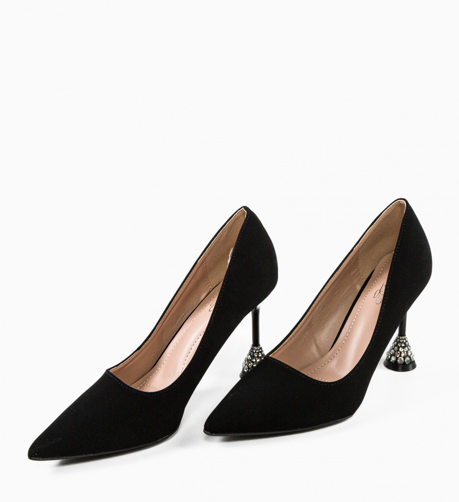 Pantofi dama Havarah Negri cu toc elegant - imagine 5