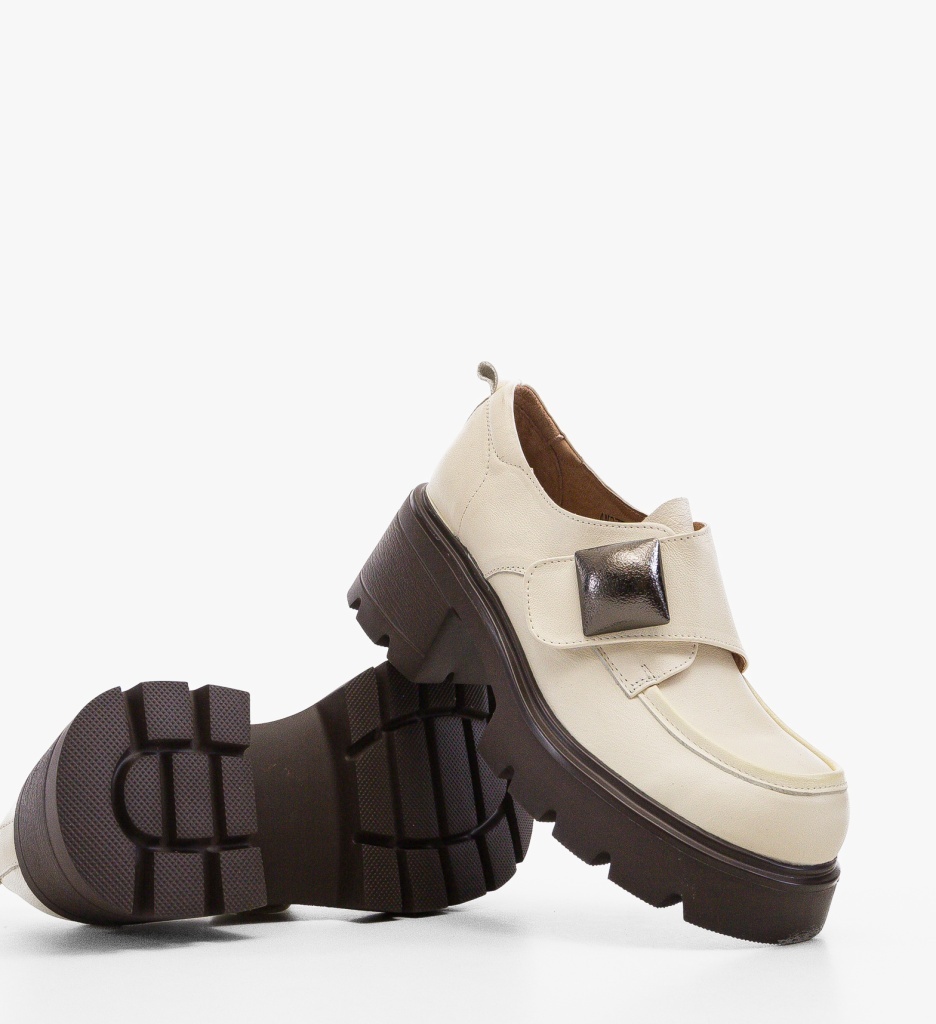 Pantofi Casual Nanyt Bej - Confort & Stil - imagine 5
