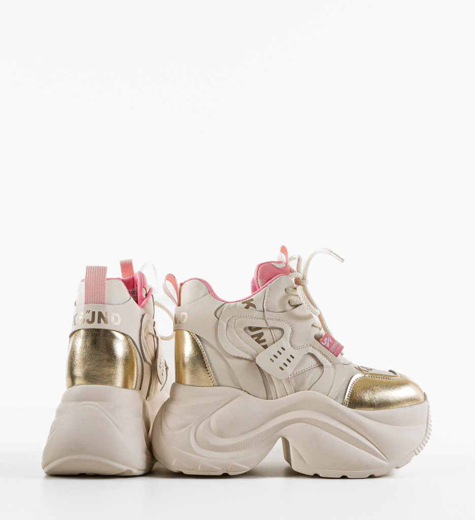 Sneakers Dama Stacee Bej - Confort și Stil - imagine 5