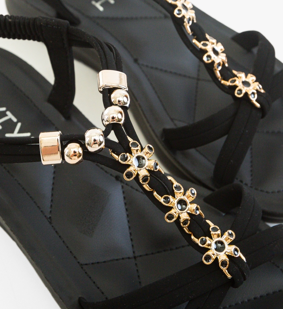 Sandale dama Rafe Negre Elegante - imagine 5