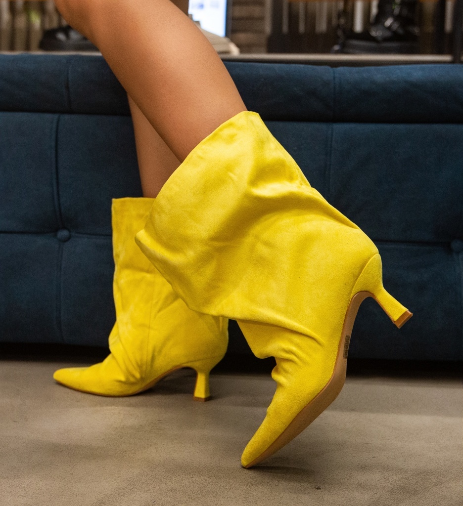 Botine Dama Galbene Byson - Stil și Confort - imagine 3