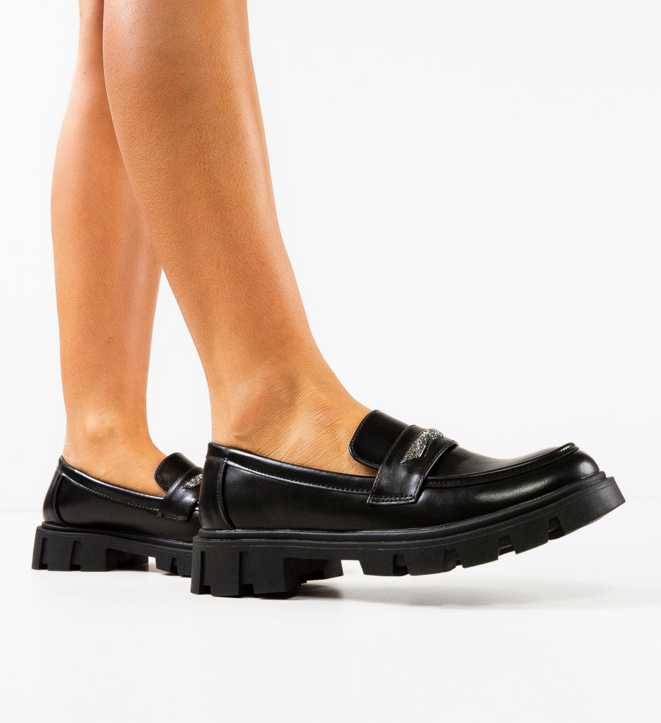 Pantofi Casual Dama Sacipo Negri | Confort Stilat