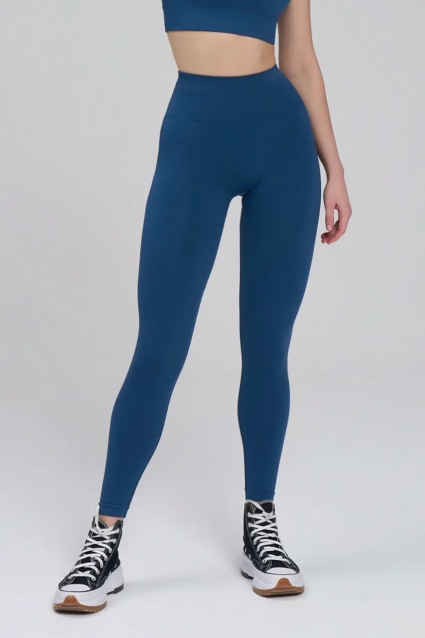 Colanți Seamless Push-Up Scrunch Marquise, albastru - imagine 5