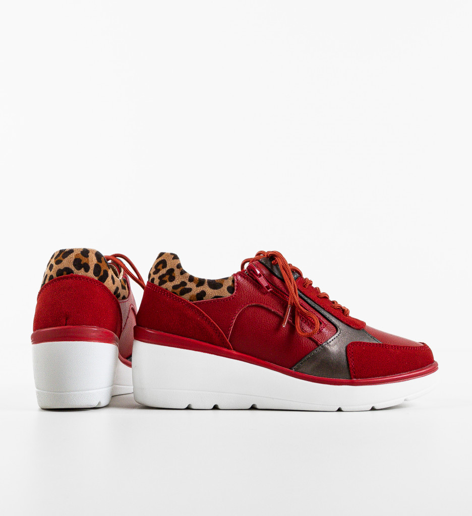 Sneakers Dama Nysa Rosii - Stil și Confort - imagine 5