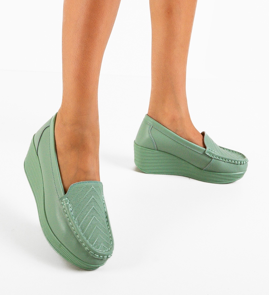Pantofi Casual Ely Verzi | Stil și Confort Urban - imagine 2