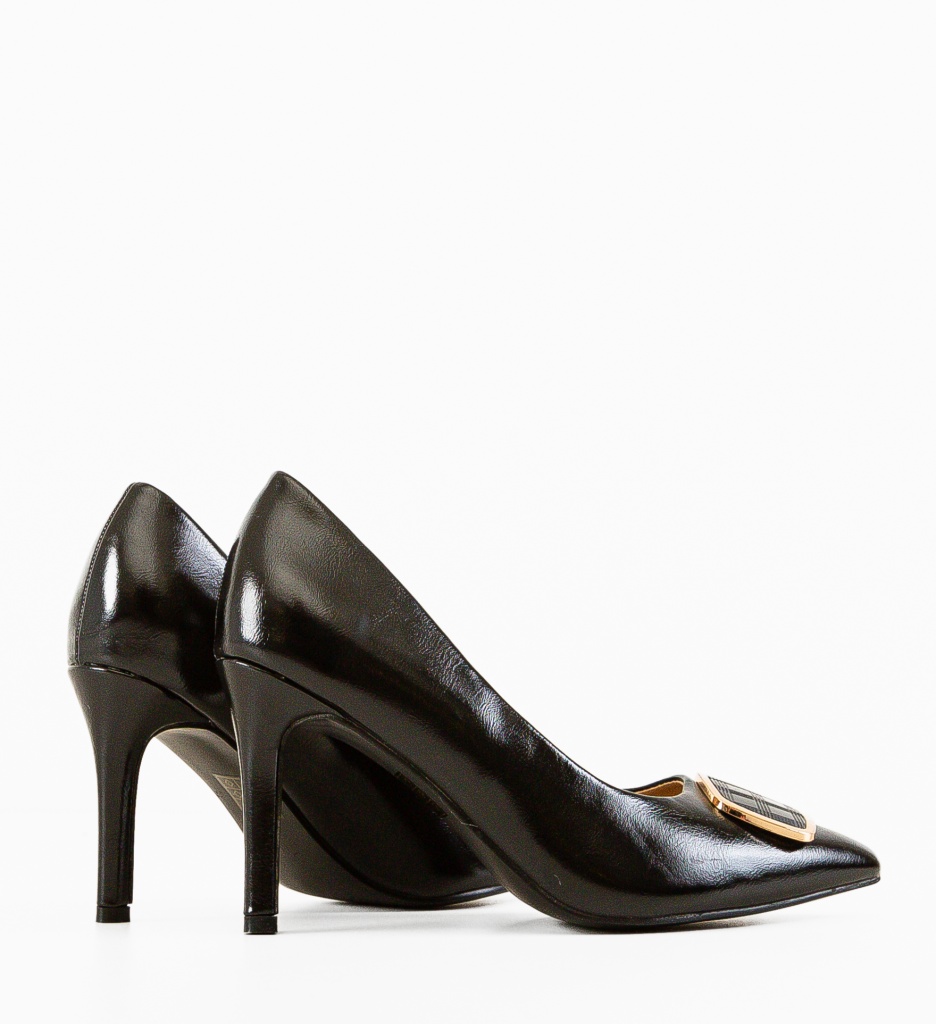 Pantofi Byba Negri cu Toc Eleganți - imagine 4