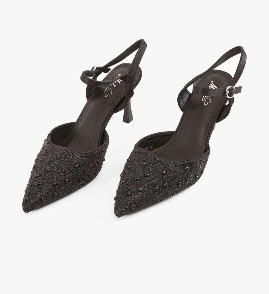 Pantofi cu Toc Eleganti Anytare Negri - imagine 4