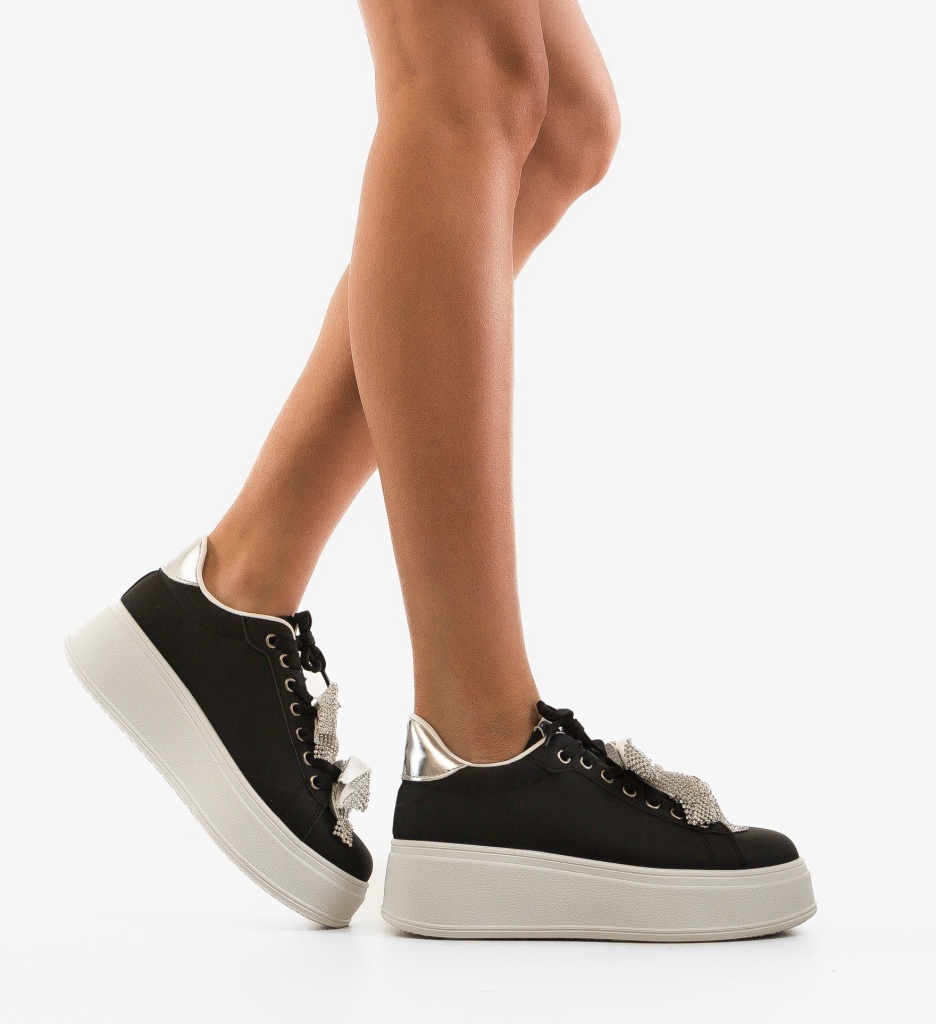 Sneakers Dama Hillam Negri - Stil Urban Activ - imagine 2