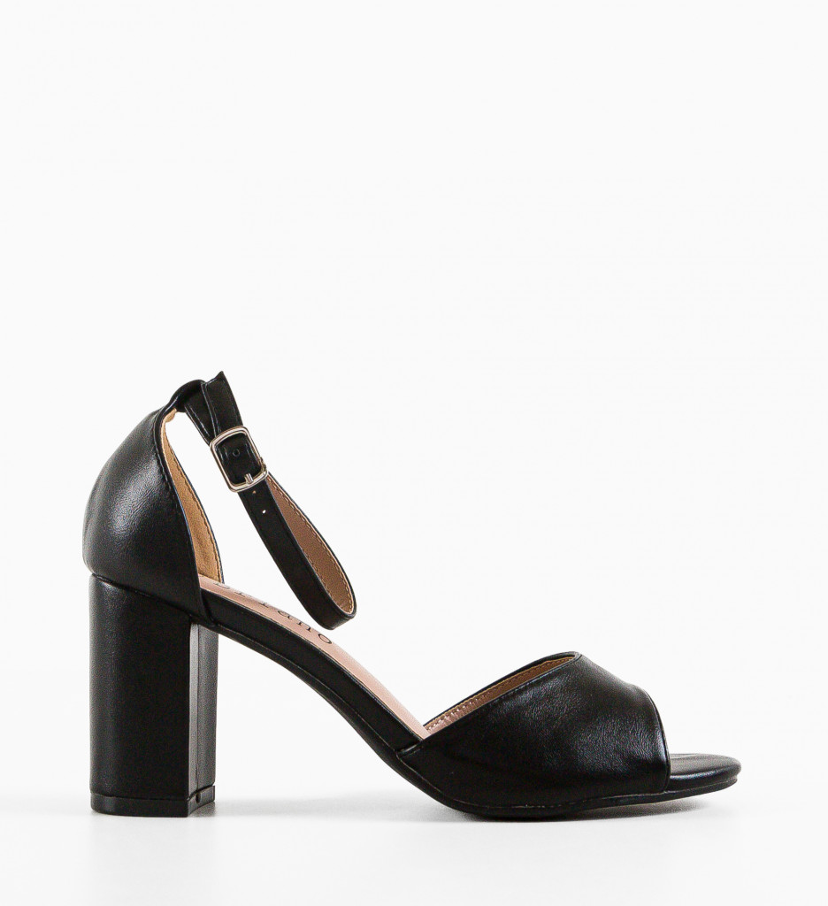 Sandale Magali Negre cu Toc - Eleganță Feminină - imagine 4
