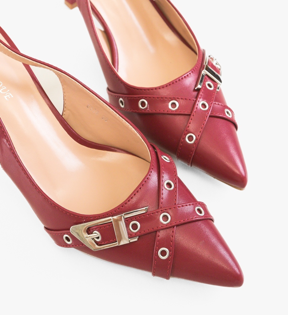 Pantofi Dama Lennox Grena Eleganți - imagine 5