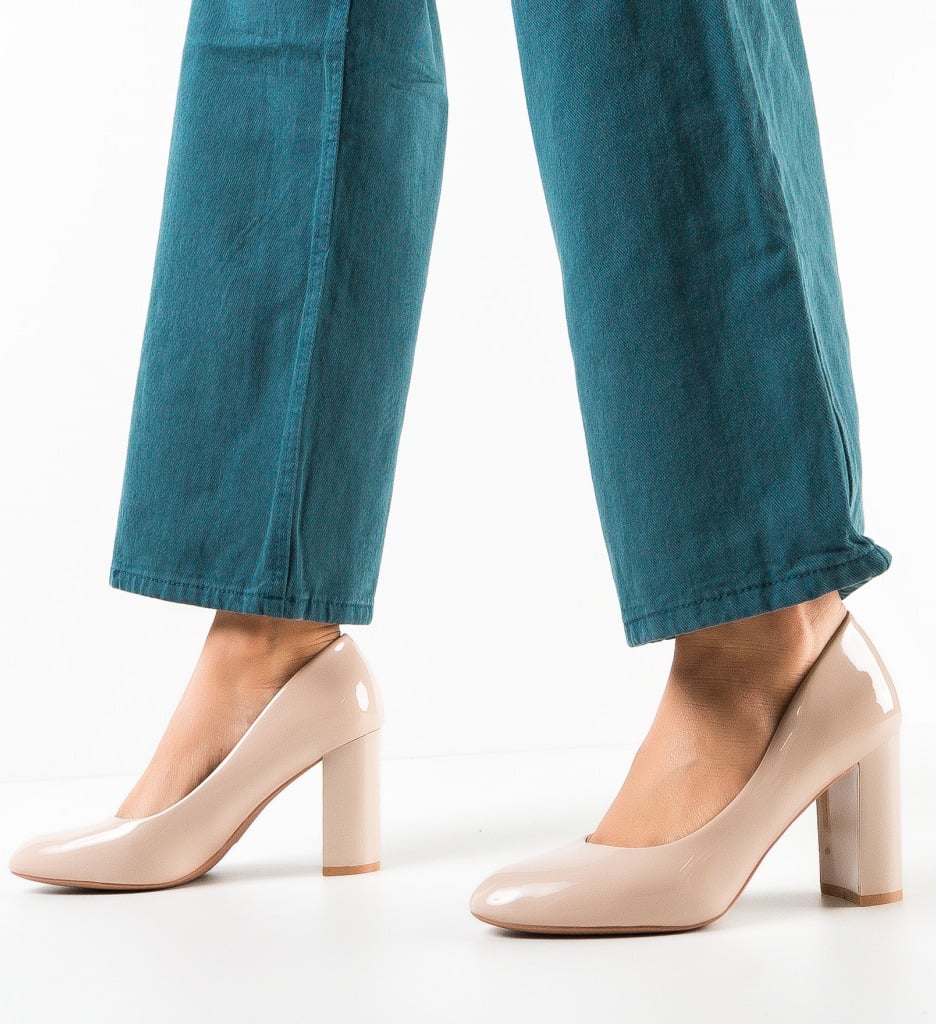 Pantofi William Bej Eleganți cu Toc - Confort și Stil - imagine 2