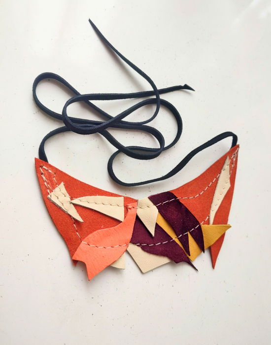 Colier Piele Asimetric Shopika | Design Unic