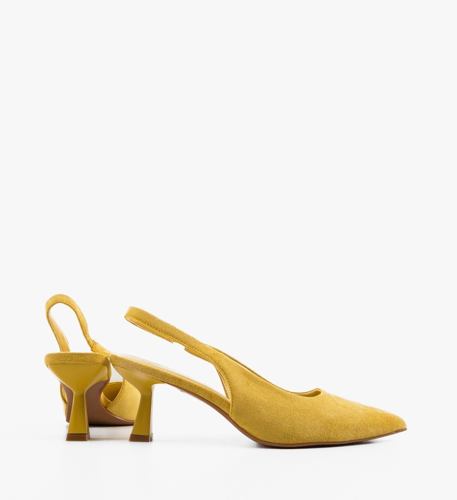 Pantofi Dama Massey Galbeni Eleganți - imagine 4
