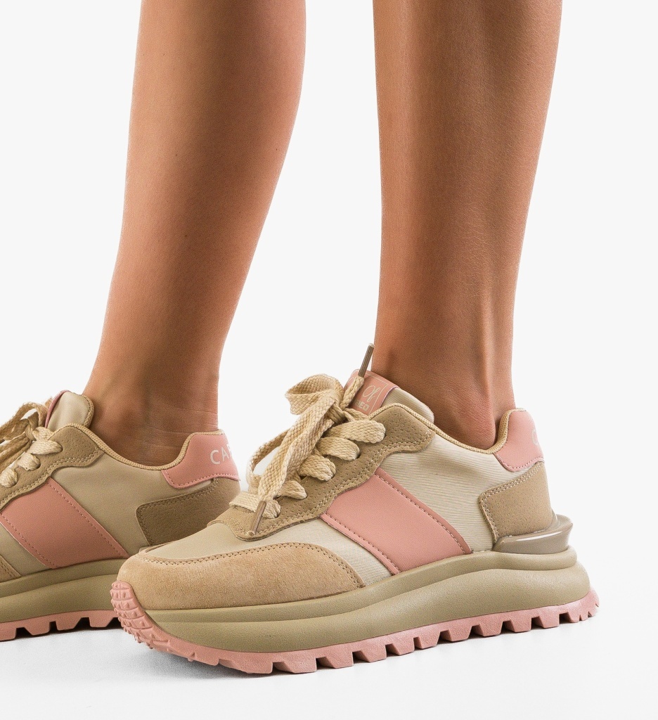 Sneakers Dama Contares Roz - Confort & Stil - imagine 3