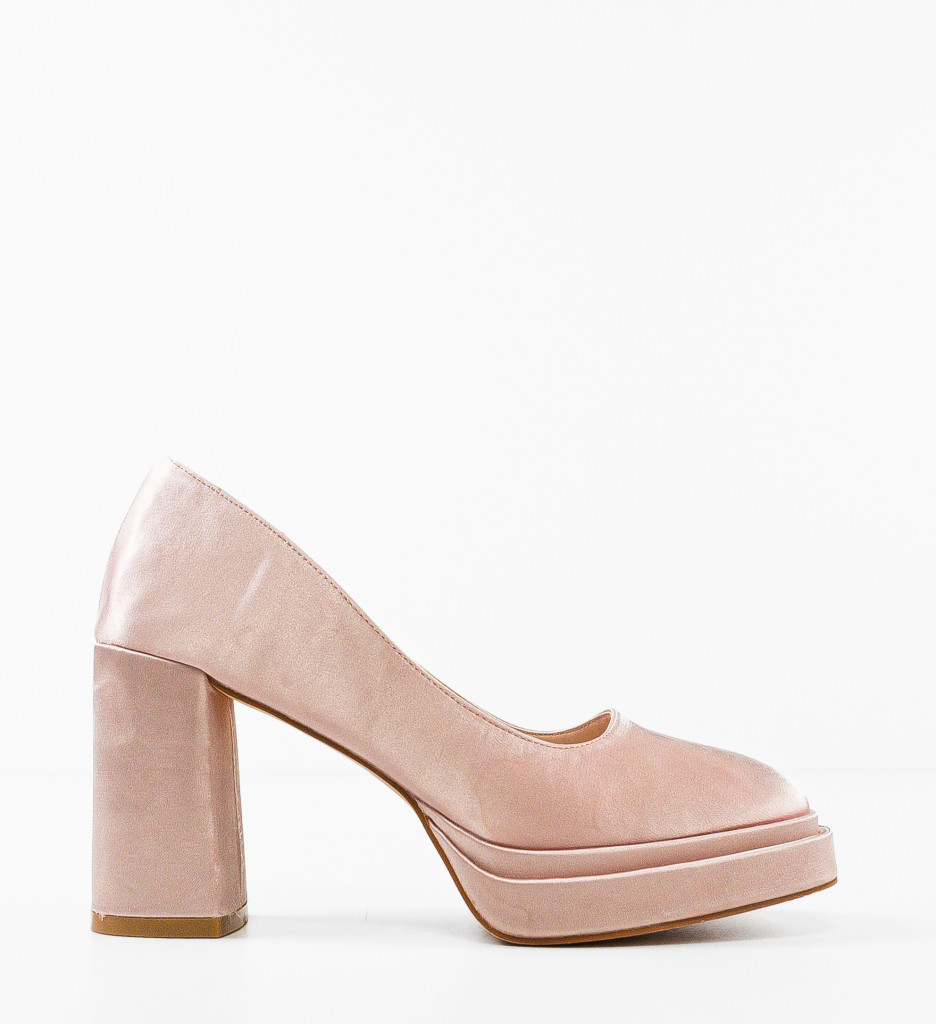 Pantofi Dama John Bej cu Toc Eleganți și Comozi - imagine 4