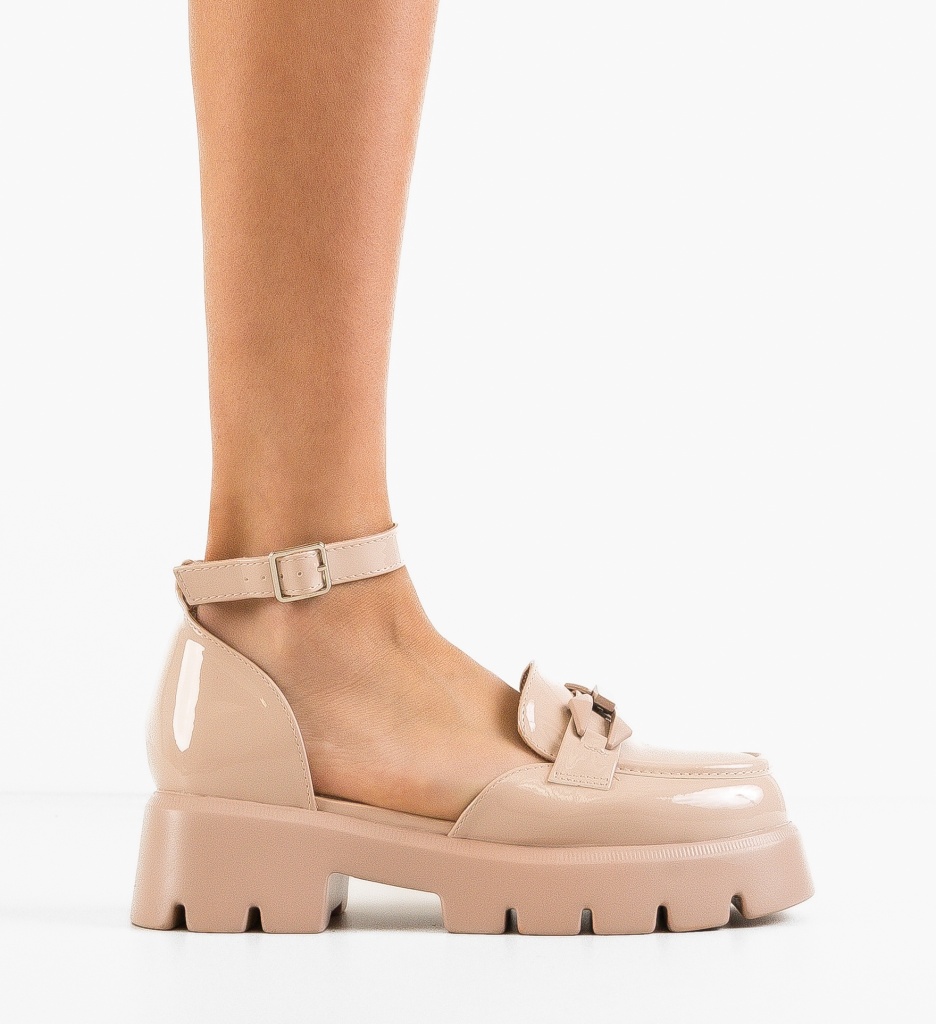 Pantofi Casual Dama Karmel Bej Confort & Stil - imagine 4