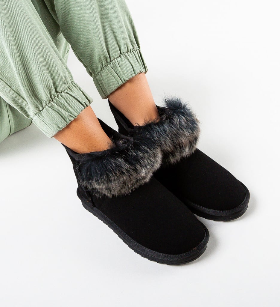 Cizme Dama Negre Tip Ugg | Confort si Stil - imagine 2