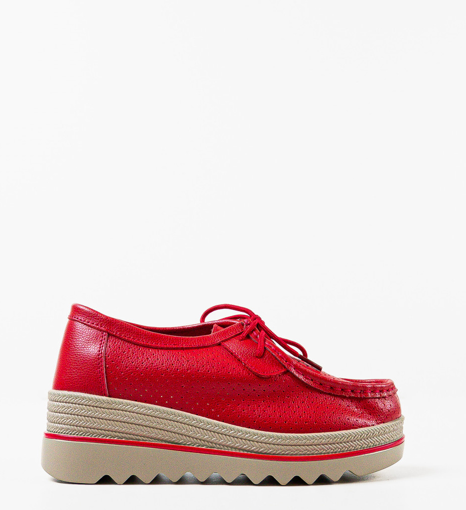 Pantofi Casual Dama Torinoz Rosii - Stil și Confort - imagine 2
