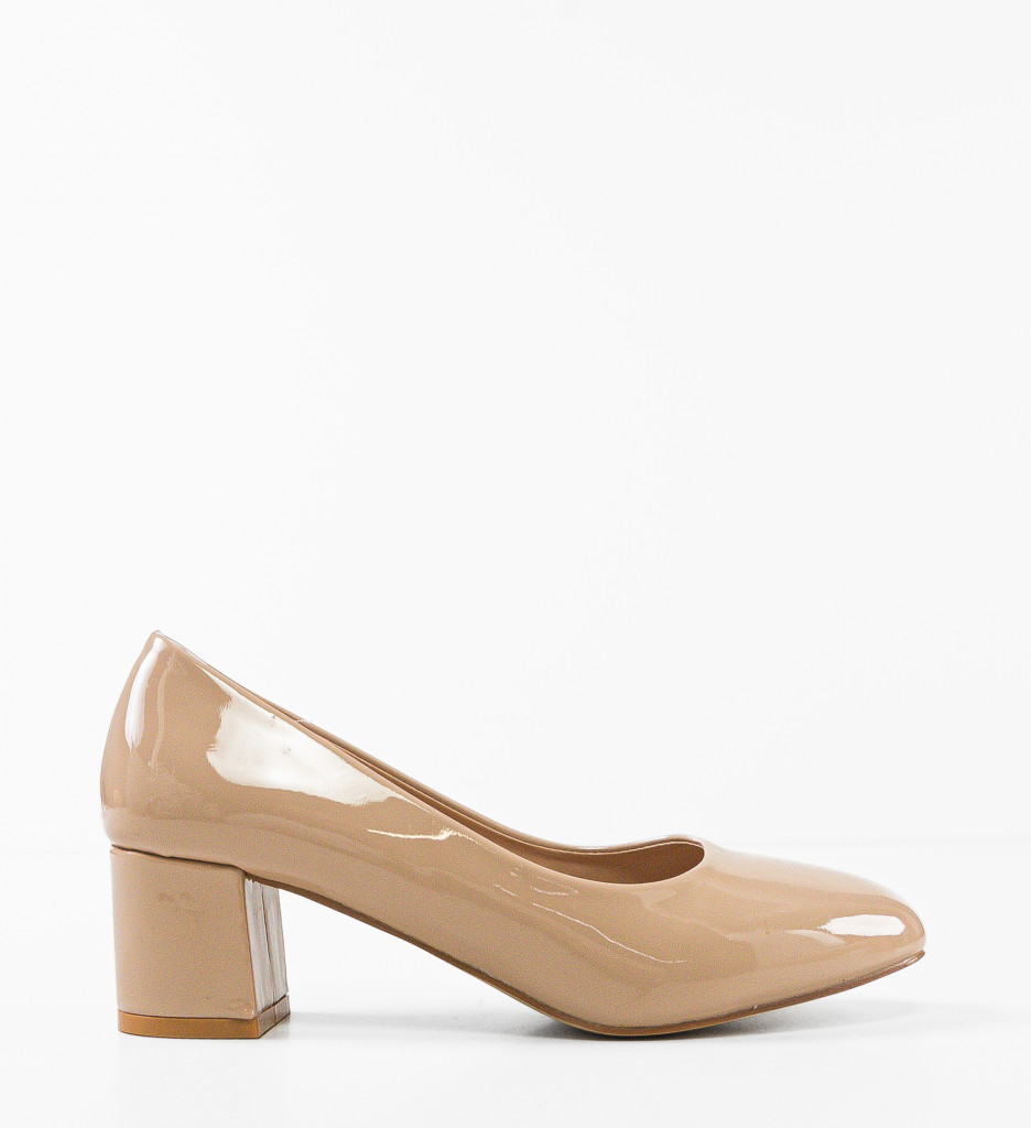 Pantofi Hess Bej Eleganți cu Toc - Stil Refined - imagine 4