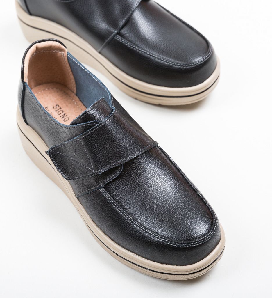 Pantofi Sport Hausberg Negri - Confort Urban - imagine 5