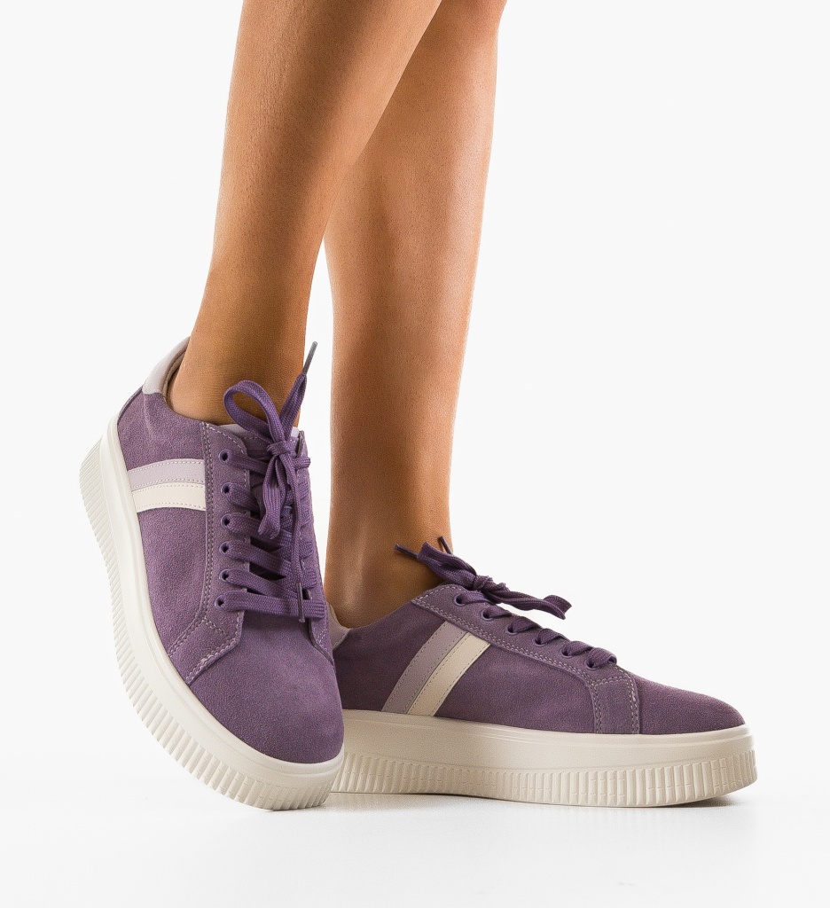 Sneakers Dama Wansa Mov - Confort și Stil - imagine 2