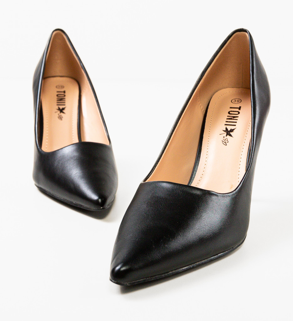 Pantofi cu toc Kerkei Negri - Eleganță și Stil - imagine 2