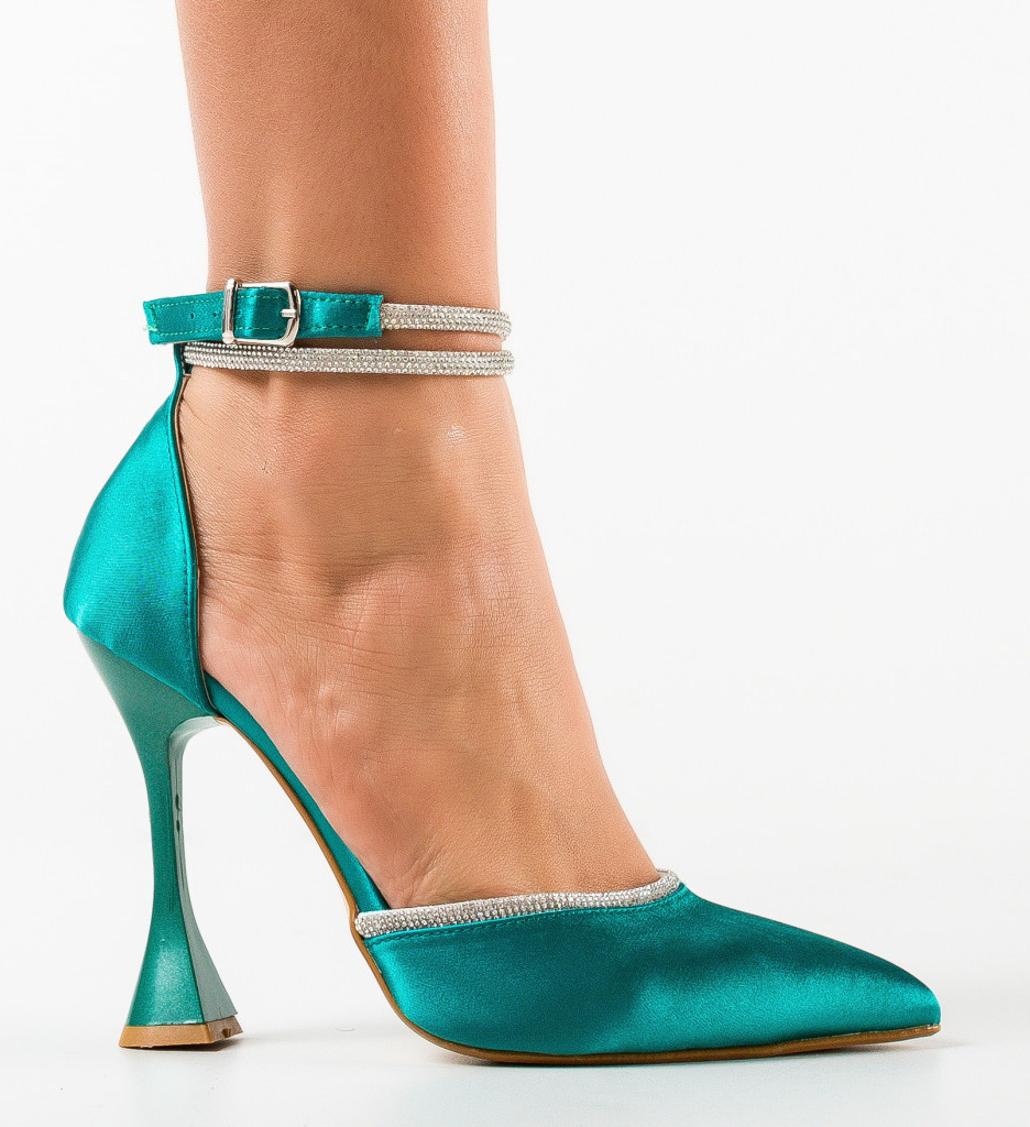 Pantofi Shug Verzi cu Toc - Eleganță și Stil - imagine 6