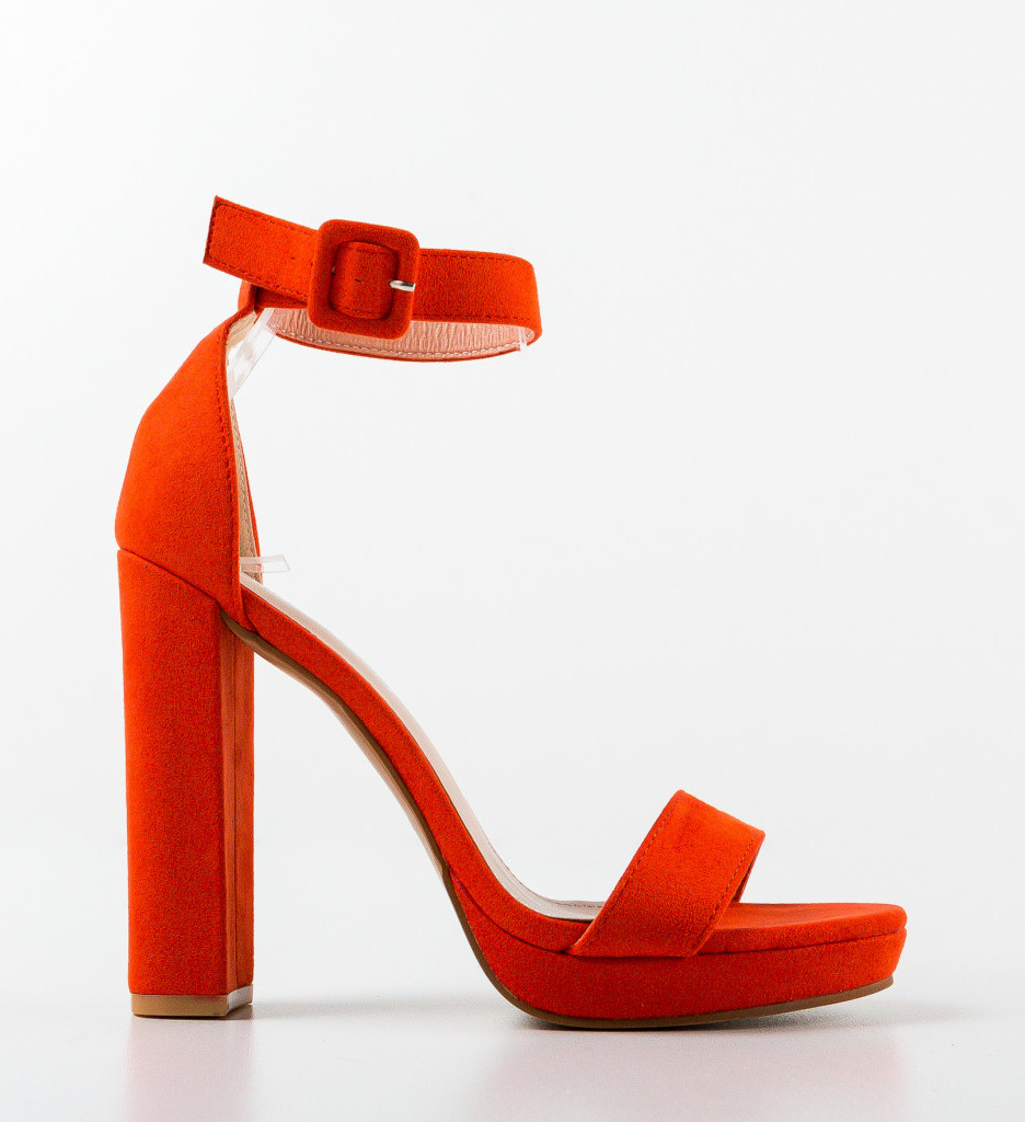 Sandale Dama Roman Portocalii - Stil Elegant - imagine 5