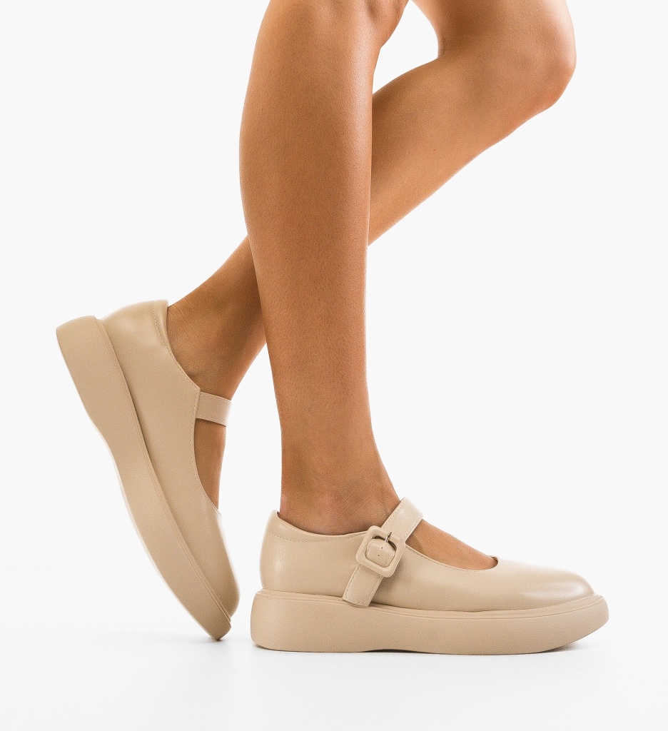 Pantofi Casual Dama Eomer Bej - Confort și Stil - imagine 3