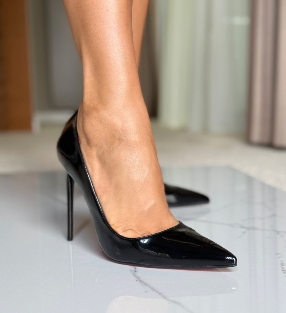 Pantofi Dama Negri Eleganți cu Toc Butyn - imagine 2