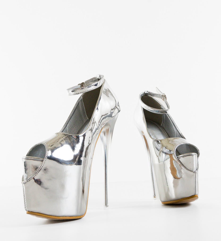 Pantofi Dama Onisia Argintii | Eleganță - imagine 11
