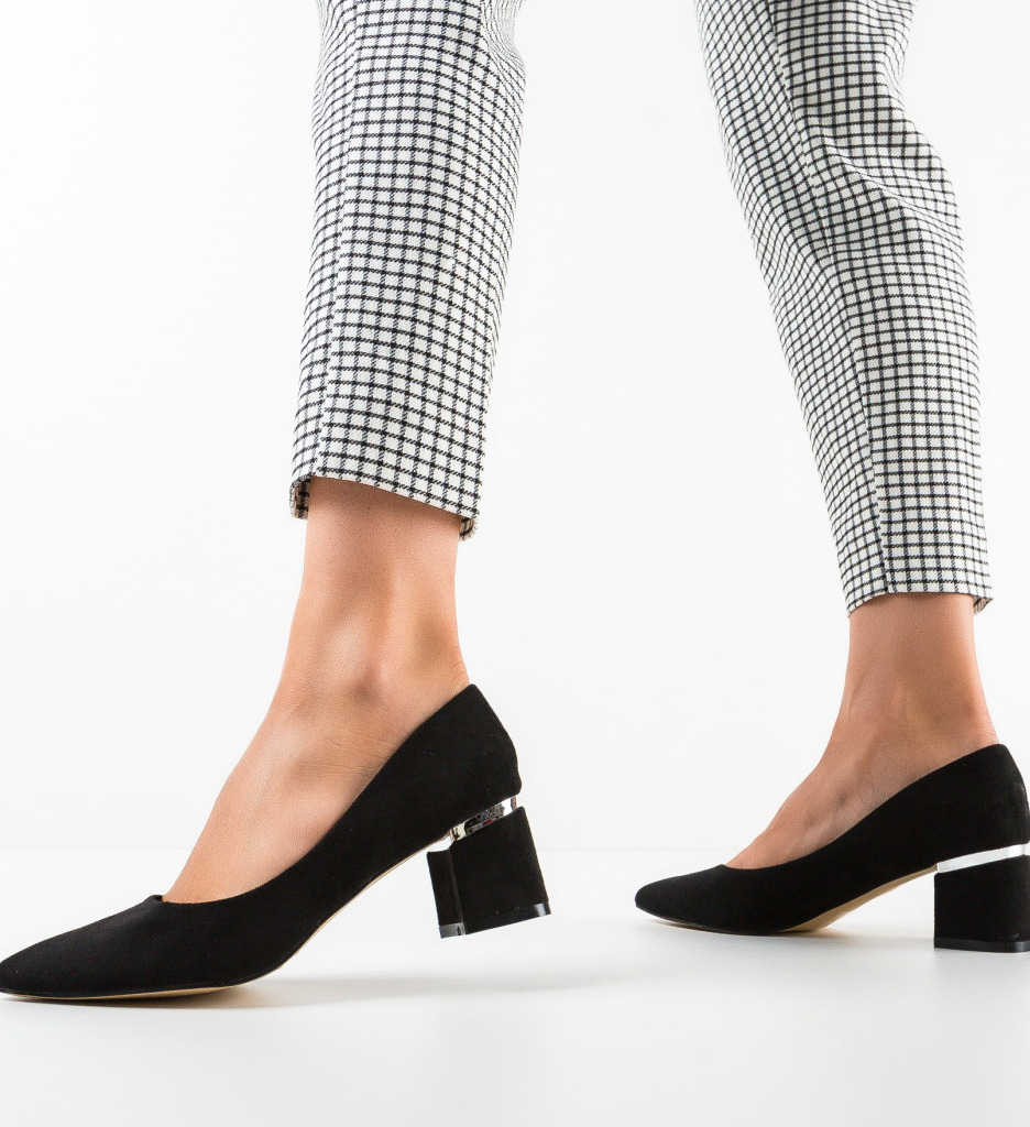 Pantofi Dama Brandy Negri | Eleganță și Stil - imagine 2