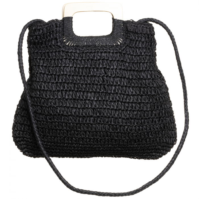 Geantă Shopika Crossbody cu Manere Lemn - imagine 1