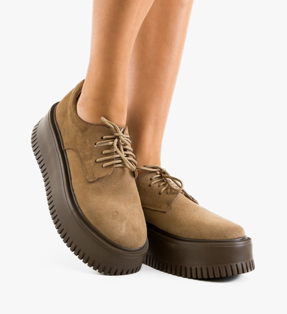 Benve Pantofi Casual Dama Bej Confort - imagine 2