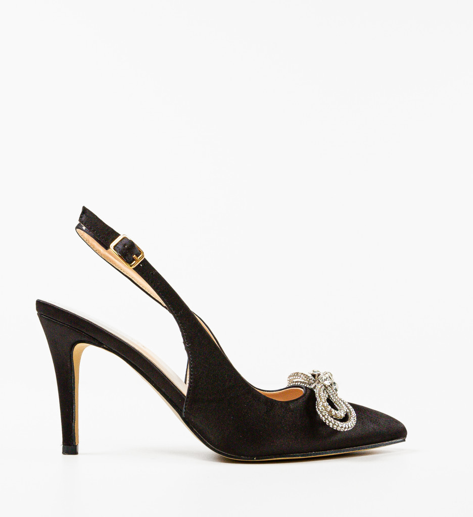 Pantofi Dama Totyce Negri cu Toc Eleganți - imagine 4