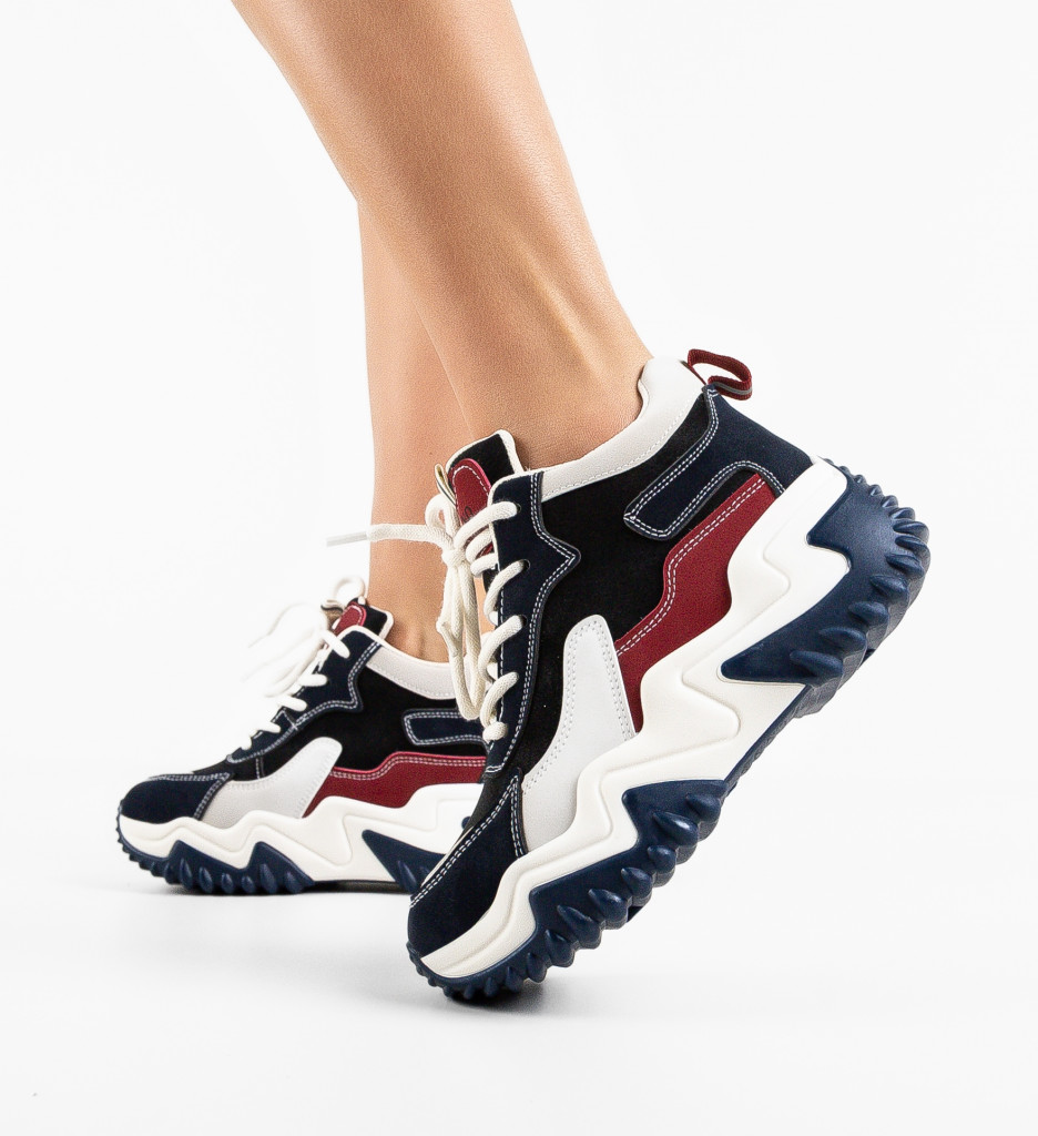 Sneakers Dama Orangyna Bleumarin Confort Spor - imagine 3