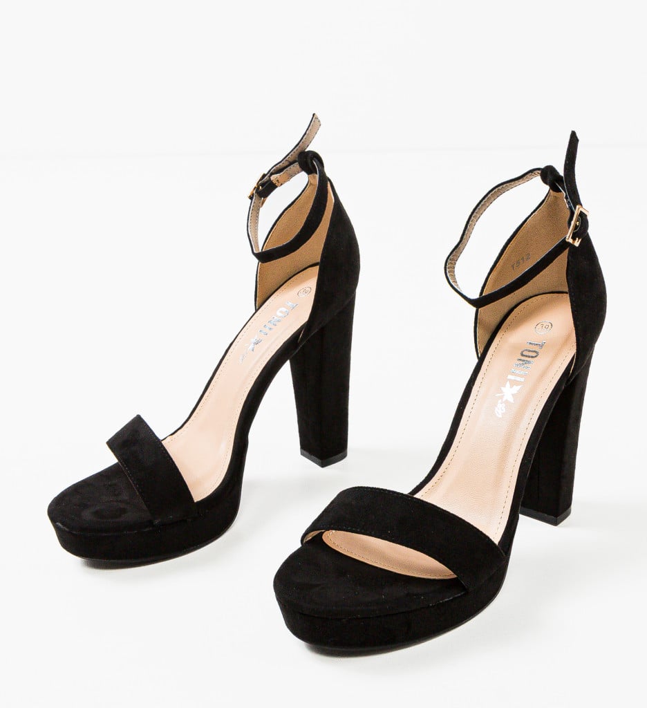 Sandale cu toc Cara Negre | Eleganță maximă - imagine 8