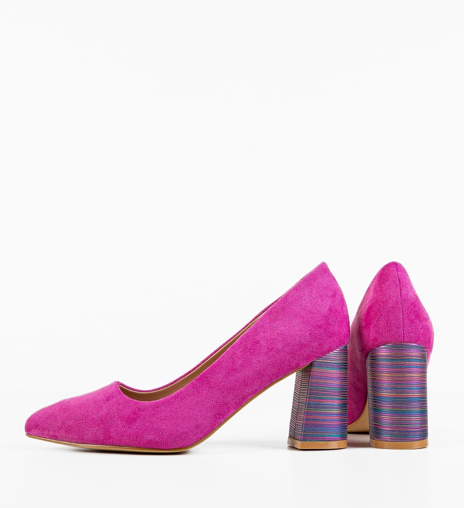 Pantofi cu Toc Ferne Roz - Eleganță Feminină - imagine 6