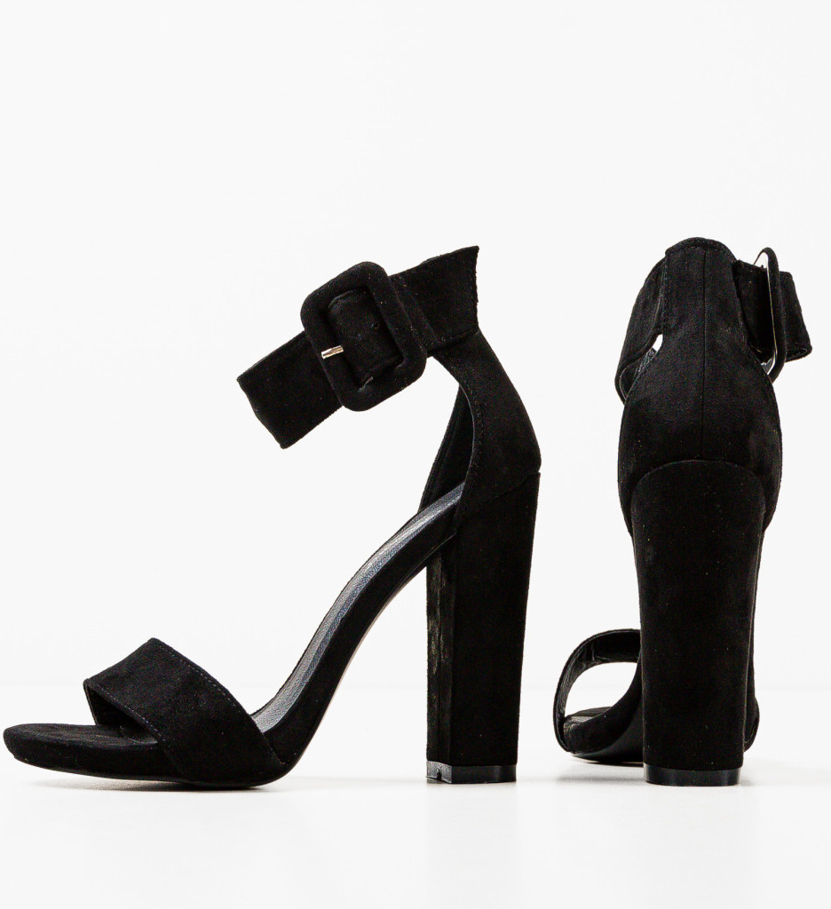 Sandale cu Toc Melendez Negre | Eleganță Modernă - imagine 7